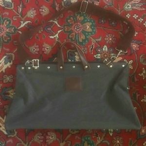 Canvas and leather tool bag